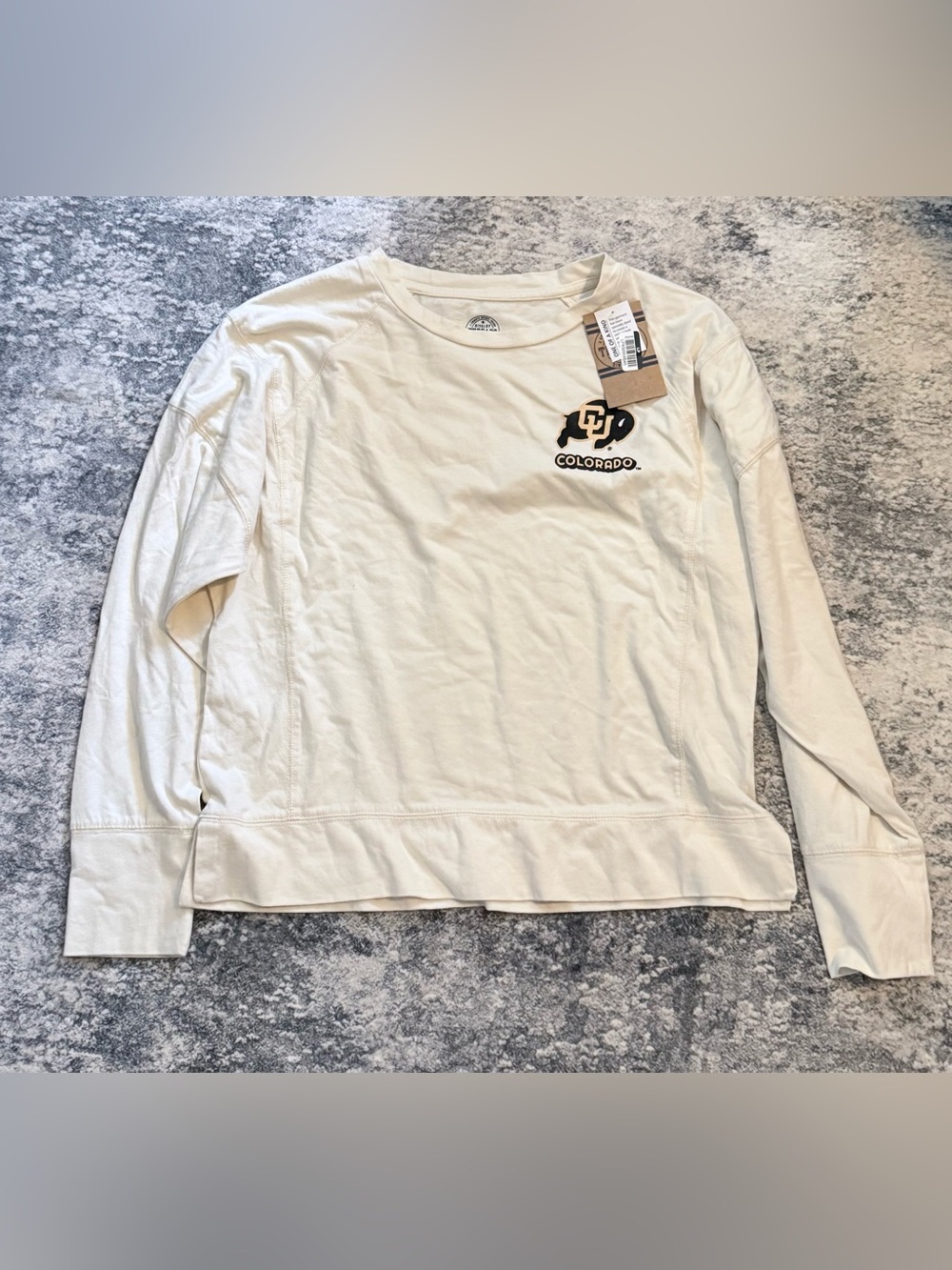 Rivalry Threads Cream Long Sleeve Colorado Logo Shirt